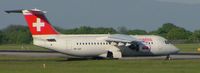 HB-IXR @ EGCC - taxi to depart - by mike bickley