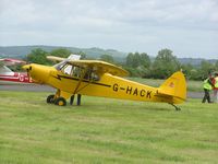 G-HACK - Super Cub taxiing in at Keevil - by Simon Palmer