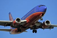 N358SW @ LAS - Southwest Airlines N358SW (FLT SWA97) from Albuquerque Int'l Sunport (KABQ) on final approach to RWY 25L.