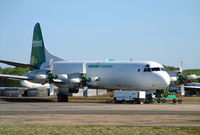 G-CEXS @ BOH - L.188C Electra - by Les Rickman