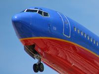 N322SW @ KLAS - Southwest Airlines / 1987 Boeing 737-3H4 / New markings on 'drivers' side? - by SkyNevada - Brad Campbell