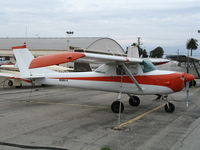 N50814 @ CNO - 1968 Cessna 150J @ Chino Municipal Airport, CA.  Aircraft was destroyed on December 31, 2006 after strking runway surface at Gillespie Field, San Diego, CA while attempting to pick up tow banner.  Operated by Banner Joe Co. and pilot was fatally injured. - by Steve Nation