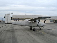 N681RL @ CNO - all silver 1956 straight tail Cessna 172 @ Chino Municipal Airport, CA - by Steve Nation