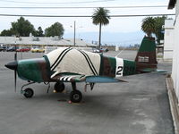 N34299 @ CNO - 1971 American Aviation AA-1A with Flying Club titles and painted as military @ Chino Municipal Airport, CA - by Steve Nation