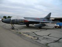 N301XF @ CNO - ex-Royal Navy Hawker Hunter GA.11 XF301 VL/834 RNAS LOssiemouth  @ Chino Municipal Airport, CA - by Steve Nation