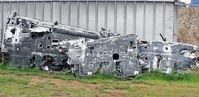 N550NF @ RDG - Two wings and a prayer: miracles can and do happen. These wings, part of a P-61 wreckage, will eventually become part of a restored masterpiece. - by Daniel L. Berek