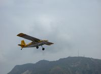 N941MD @ SZP - 1996 American Champion 8GCBC SCOUT, dual training flight, takeoff climb Runway 22 - by Doug Robertson