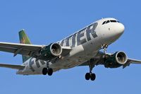 N912FR @ LAX - Frontier Airlines N912FR (FLT FFT406) from Denver Int'l (KDEN) on final approach to RWY 24R.