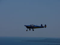 N94888 @ WI28 - 1949 415-G Ercoupe Club-Air over the shore of Green Bay, WI - by JD