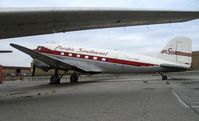 N47TF @ CNO - Chino Warbirds DC-3 in PSA/Pacific Southwest Airlines titles @ Chino Municipal Airport, CA - by Steve Nation