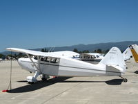 N97372 @ WVI - Beautiful 1946 Stinson 108 on sunny June day @ Watsonville Airport, CA - by Steve Nation