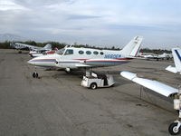 N660EM @ AJO - 1966 Cessna 411 (no prop blades) @ Corona Municipal Airport, CA
