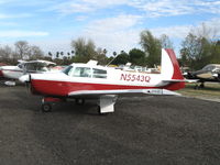 N5543Q @ AJO - 1965 Mooney M20C @ Corona Municipal Airport, CA - by Steve Nation
