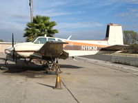 N11KM @ AJO - 1960 Beech H50 on jacks @ Corona Municipal Airport, CA - by Steve Nation