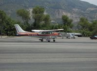 N7316N @ SZP - 1974 Cessna 182P SKYLANE, Continental O-470-S 230 Hp, takeoff roll Runway 22 - by Doug Robertson