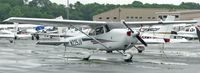 N225JV @ MMU - Cessna Skyhawk sits it out on a rainy summer Monday. - by Daniel L. Berek