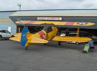 N5580M @ SZP - 1943 Boeing Stearmen B75N1 as N2S-3, Continental W670 radial, maintenance - by Doug Robertson