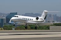 N123MR @ SMO - 2002 Gulfstream Aerospace G-IV, N123MR, owned by Plane Truth LLC, landing on Santa Monica RWY 21 after a short hop from John Wayne Airport Orange County (KSNA).