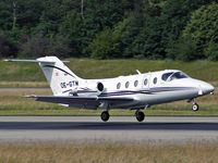 OE-GTM @ BSL - landing on runway 16 - by eap_spotter
