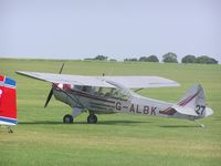 G-ALBK @ EGBK - Auster waiting for the start of Air Race - by Simon Palmer