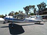 N195JJ @ PAO - 1951 Cessna 195 on a sunny Saturday afternoon @ Palo Alto Municipal Airport, CA - by Steve Nation