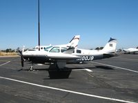 N100JB @ PAO - Chalk Hill Consulting's highly modified 1984 Beech A36 on sunny Saturday afternoon @ Palo Alto Municipal Airport, CA