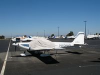 N115GR @ PAO - AG Aviation 1194 GROB G115C with cockpit covered in sunshine @ Palo Alto Municipal Airport, CA - by Steve Nation