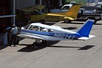 N8074T @ SMO - 1979 Piper PA-28-181 Cherokee 180 N8074T undergoing engine maintenance at Santa Monica Municipal Airport (KSMO) - Santa Monica, California.