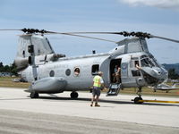 156429 @ WVI - CH-46F YP-12 HMM-163 loaded with missile warning boxes @ Watsonville Municipal Airport, CA - by Steve Nation
