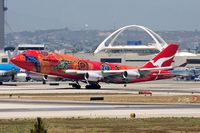 VH-OEJ @ LAX - Qantas VH-OEJ Wunala Dreaming (FLT QFA8) departing RWY 25R enroute to Sydney Int'l (YSSY).