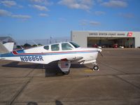 N9885R @ KEFD - M35 Beechcraft Bonanza - by Steven Fingerhut