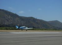 N9553R @ SZP - 1959 Beech K35 BONANZA, Continental IO-470-N 260 Hp, takeoff climbout Runway 22 - by Doug Robertson