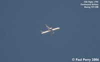 UNKNOWN - Continental a bit lower than usual heading south over Ahoskie, NC