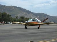 N4219B @ SZP - 1955 Beech F35 BONANZA, Continental E225-8 225 Hp, taxi to Runway 22 - by Doug Robertson