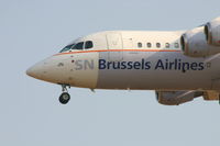 OO-DJN @ BRU - short to land on rwy 25L