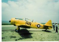 N5500V @ CMA - 1943 North American SNJ-6, -6 procured for USN from USAAC AT-6F assets, redesigned rear fuselage and strengthened wings, shows old CAF markings - by Doug Robertson