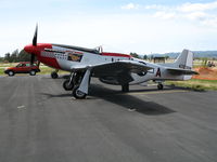 N151DM @ WVI - P-51D 44-13250 as Ridge Runner WD-A 44-72308 w/kill marks (NL151DM) @ Watsonville Municipal Airport, CA - by Steve Nation