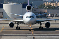 N375FE @ LAX - Fed Ex N375FE (FLT FDX3154) about to cross RWY 25L after arrival from Fort Worth Alliance (KAFW).