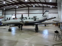 N425PJ @ KPVU - 425PJ tucked away - by Matt
