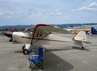 N96870 @ WVI - 1946 Taylorcraft BC-12D (as NC96870) @ Watsonville Municipal Airport, CA - by Steve Nation