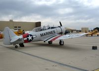 N96281 @ MER - Commemorative Air Force CC&F Harvard II Marines & VF/32 (on wing) - by Steve Nation