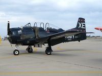 N2053C @ MER - North American T-28B BuAer 138366 in VX-5 XE/- markings in for West Coast Formation Clinic weekend @ Castle AFB, CA - by Steve Nation