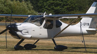 C-GFYM @ CAH3 - Very nice paint scheme on a Glastar visiting Courtenay Airpark, Vancouver Island - by Ken Wiberg