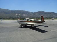 N6707N @ SZP - 1968 Mooney M20C RANGER, Lycoming O&VO-360 180 Hp, taxi after landing Runway 22 - by Doug Robertson