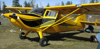 CF-GYF @ CAH3 - Now based out of Courtenay Airpark, this old Stinson has had a major re-build to return it to flying condition. This is how it looked in the final stages of the work prior to going on floats.