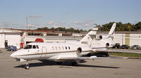 N800LL @ ISP - The rare twin-tailed Hawker!  (N506BA is behind...)