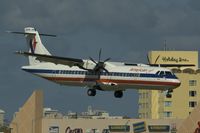 N499AT @ SJU - American Eagle ATR72 clear to land - by Yakfreak - VAP