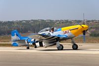 N51TK @ CMA - North American P-51D taxiing at Camarillo Airport (CMA).