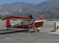 N141SE @ SZP - 2006 American Champion 8KCAB SUPER DECATHLON, Lycoming AEIO-360-H1B 180 Hp, refueling - by Doug Robertson