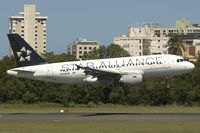 N702UW @ SJU - Airbus 319 of US Airways in Star Alliance colors - by Yakfreak - VAP